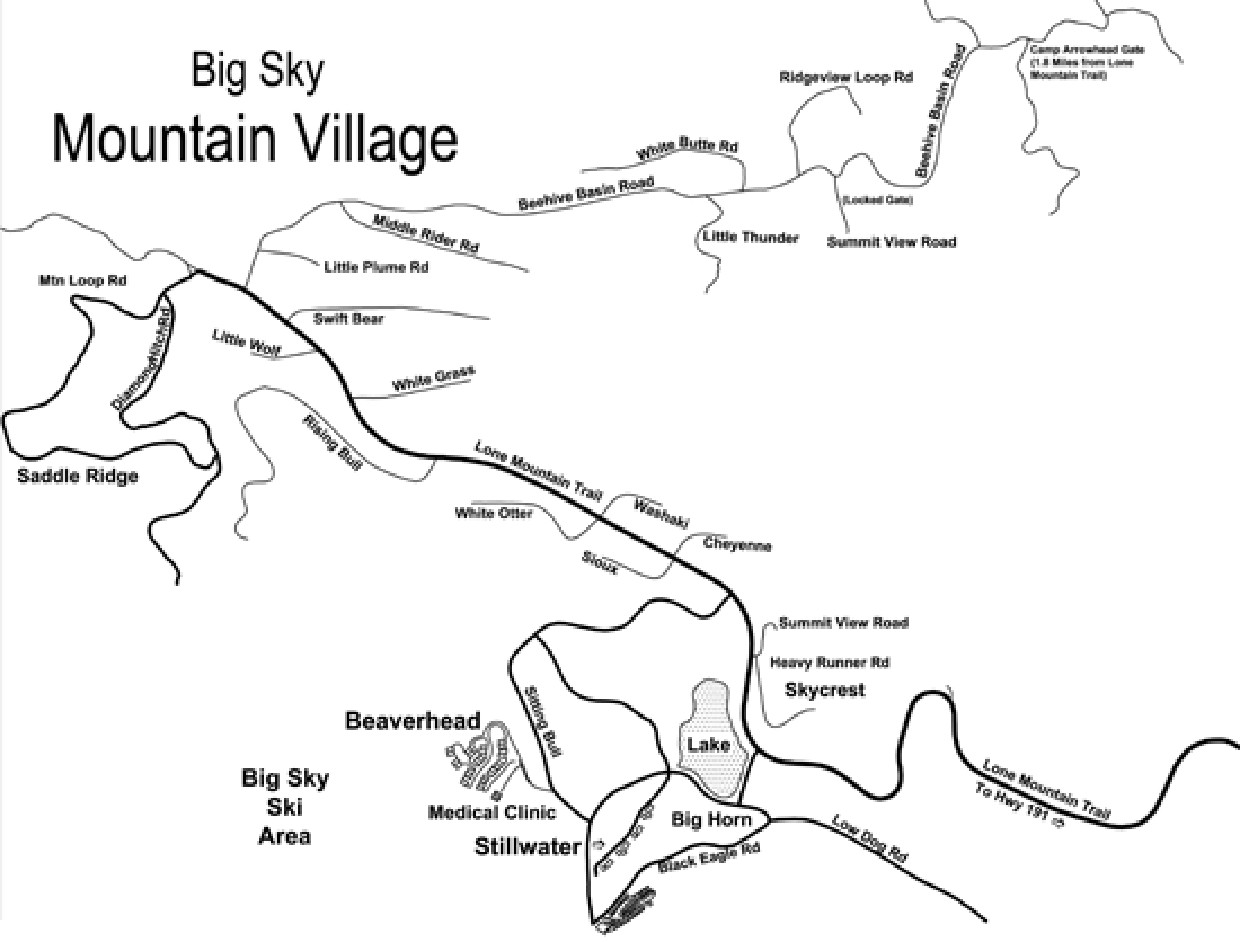 Big Sky Mountain Village Map